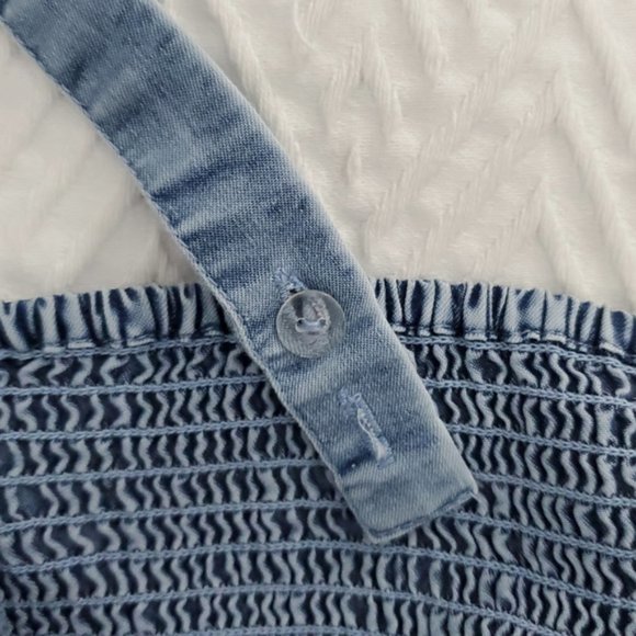 BOG COLLECTIVE Denim Bustier Padded Crop Top - Picture 9 of 10